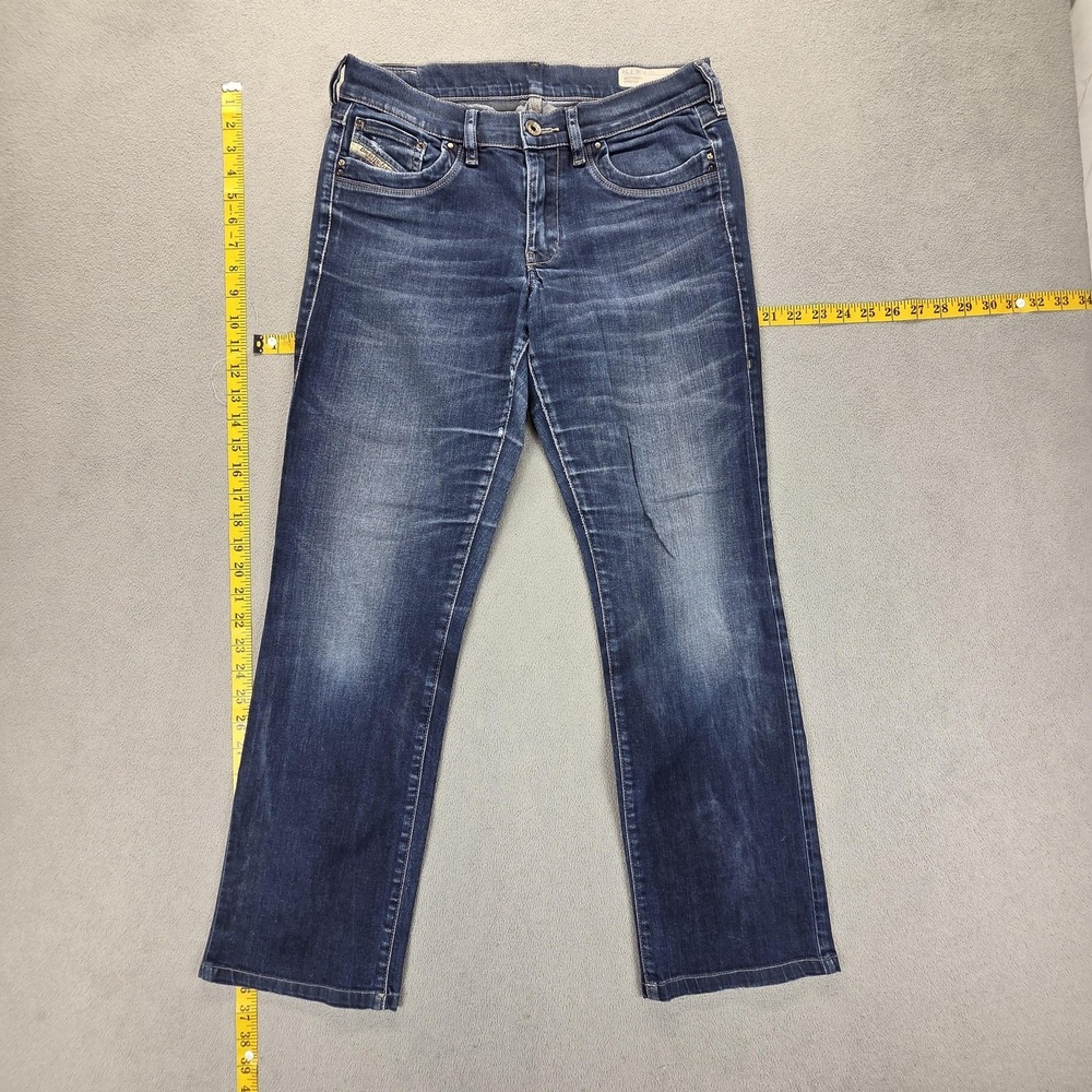 Diesel Jeans Mens 30x34 Blue Ronhoir Regular Bootcut Altered Hem 0068S